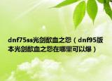 dnf75ss光劍歃血之怨（dnf95版本光劍歃血之怨在哪里可以爆）