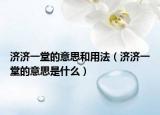濟濟一堂的意思和用法（濟濟一堂的意思是什么）