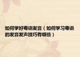 如何學(xué)好粵語(yǔ)發(fā)音（如何學(xué)習(xí)粵語(yǔ)的發(fā)音發(fā)聲技巧有哪些）