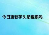 今日更新芋頭是粗糧嗎