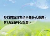 夢幻西游符石組合是什么意思（夢幻西游符石組合）