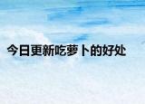 今日更新吃蘿卜的好處
