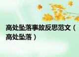 高處墜落事故反思范文（高處墜落）