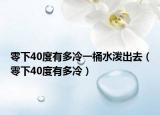 零下40度有多冷一桶水潑出去（零下40度有多冷）