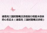 諸葛亮三國時(shí)期蜀漢丞相雖行將就木但依然心系后主（諸葛亮 三國時(shí)期蜀漢丞相）