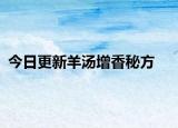 今日更新羊湯增香秘方