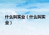 什么叫實(shí)業(yè)（什么叫實(shí)業(yè)）