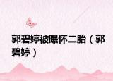郭碧婷被曝懷二胎（郭碧婷）