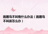 畫(huà)眉鳥(niǎo)不叫有什么辦法（畫(huà)眉鳥(niǎo)不叫該怎么辦）