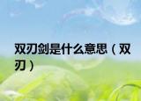 雙刃劍是什么意思（雙刃）