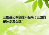 三國戰(zhàn)記冰劍撿不起來（三國戰(zhàn)記冰劍怎么哪）