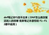 dnf筆記本f1按不出來（DNF怎么修改復(fù)活別人的按鍵 我家筆記本很特別 F1~F12都不能用）