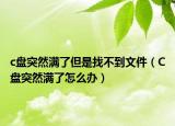 c盤突然滿了但是找不到文件（C盤突然滿了怎么辦）