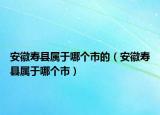 安徽壽縣屬于哪個市的（安徽壽縣屬于哪個市）