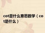 cot是什么意思數(shù)學（cot是什么）