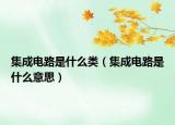集成電路是什么類（集成電路是什么意思）