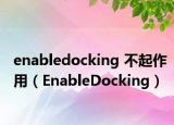 enabledocking 不起作用（EnableDocking）