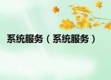 系統(tǒng)服務(wù)（系統(tǒng)服務(wù)）
