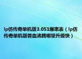 lp仿傳奇單機(jī)版3.051爆率表（lp仿傳奇單機(jī)版獸血沸騰哪里升級(jí)快）
