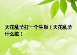 天花亂墜打一個(gè)生肖（天花亂墜什么歌）