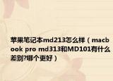 蘋果筆記本md213怎么樣（macbook pro md313和MD101有什么差別?哪個更好）