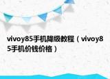 vivoy85手機(jī)降級(jí)教程（vivoy85手機(jī)價(jià)錢(qián)價(jià)格）