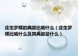 莊生夢蝶的典故比喻什么（莊生夢蝶比喻什么及其典故是什么）