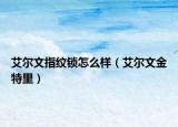 艾爾文指紋鎖怎么樣（艾爾文金特里）