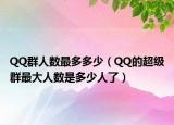 QQ群人數(shù)最多多少（QQ的超級(jí)群最大人數(shù)是多少人了）