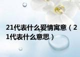 21代表什么愛情寓意（21代表什么意思）