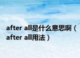 after all是什么意思?。╝fter all用法）