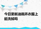 今日更新油畫弄衣服上能洗掉嗎