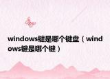 windows鍵是哪個鍵盤（windows鍵是哪個鍵）