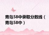 青島58中錄取分?jǐn)?shù)線（青島58中）