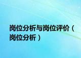 崗位分析與崗位評價（崗位分析）