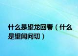 什么是望龍回春（什么是望聞問切）