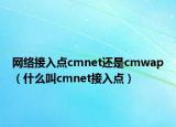 網(wǎng)絡(luò)接入點cmnet還是cmwap（什么叫cmnet接入點）