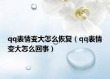 qq表情變大怎么恢復(fù)（qq表情變大怎么回事）