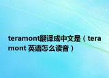 teramont翻譯成中文是（teramont 英語怎么讀音）