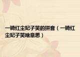 一騎紅塵妃子笑的拼音（一騎紅塵妃子笑啥意思）