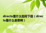 directx是什么如何下載（directx是什么意思啊）