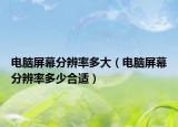 電腦屏幕分辨率多大（電腦屏幕分辨率多少合適）