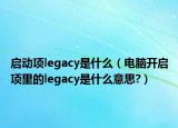 啟動項legacy是什么（電腦開啟項里的legacy是什么意思?）