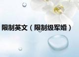 限制英文（限制級軍婚）