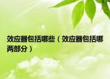 效應器包括哪些（效應器包括哪兩部分）