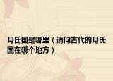 月氏國是哪里（請(qǐng)問古代的月氏國在哪個(gè)地方）