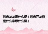 抖音龍龍是什么梗（抖音開龍脊是什么意思什么梗）