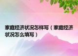家庭經(jīng)濟(jì)狀況怎樣寫（家庭經(jīng)濟(jì)狀況怎么填寫）