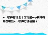 erp軟件有什么（常見(jiàn)的erp軟件有哪些哪些erp軟件方便使用）