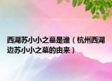 西湖蘇小小之墓是誰（杭州西湖邊蘇小小之墓的由來）